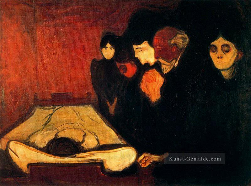 durch das Sterbebettfieber 1893 Edvard Munch Expressionismus Ölgemälde